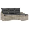 vidaXL Комплект дивани с възглавница 4 pcs полиратан