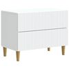 vidaXL Нощен шкаф Бяло 62 x 34,5 x 48 см Инженерна дървесина