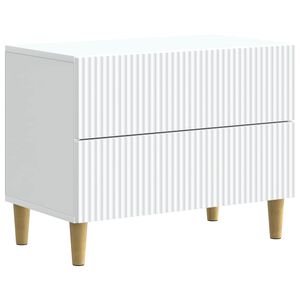 vidaXL Нощен шкаф Бяло 62 x 34,5 x 48 см Инженерна дървесина