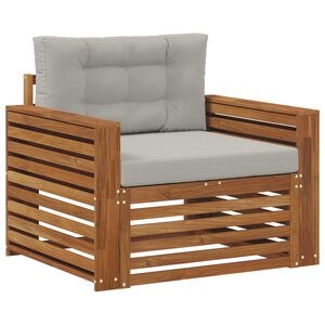 vidaXL Комплект дивани за открито Солидно акациево дърво и полиестер
