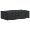 vidaXL Стенен страничен масичка Черно 59 x 34,5 x 17 см