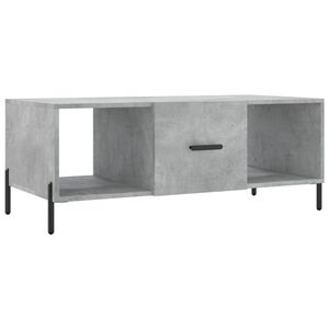 vidaXL Кафе маса, бетонно сива, 102x50x40 см, инженерно дърво