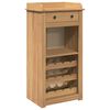 vidaXL Шкаф за вино PANAMA 57x40x111,5 см борово дърво масив