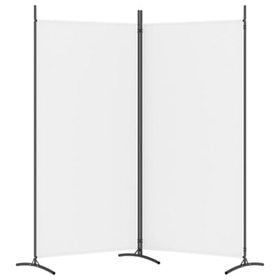 vidaXL Параван за стая, бял, 2 панела, 175x180 см, плат