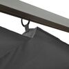 vidaXL Пергола с прибиращ се покрив, антрацит, 3х3 м, стомана, 180 г/м&sup2;