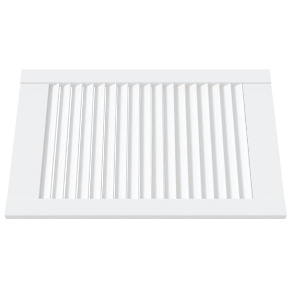 vidaXL Врати за шкафове решетен дизайн 2 бр бял 61,5x39,4 см бор масив