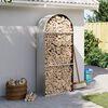 vidaXL Поставка за дърва, светлосив, 80x45x190 см, поцинкована стомана