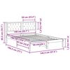 vidaXL Рамка за легло Светлосиво 140 x 190 cm Солидно борово дърво