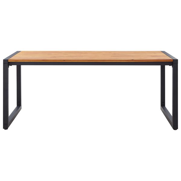 vidaXL Градински трапезен комплект, 7 части, тъмносив