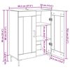 vidaXL Служебен шкаф Старо дърво 69,5 x 34 x 90 см