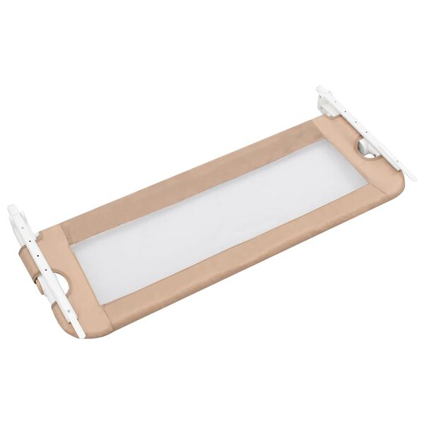 vidaXL Ограничител за детско легло, таупе, 102x42 см, полиестер