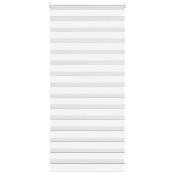 vidaXL Зеброва щора бял 115x230 см Ширина на плата 110,9 см полиестер