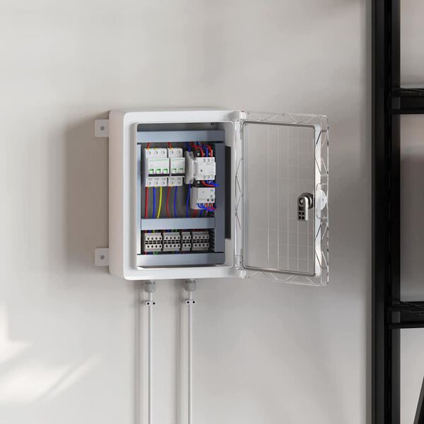 vidaXL Контролен шкаф Сив 25 x 15 x 35 см ABS пластмаса