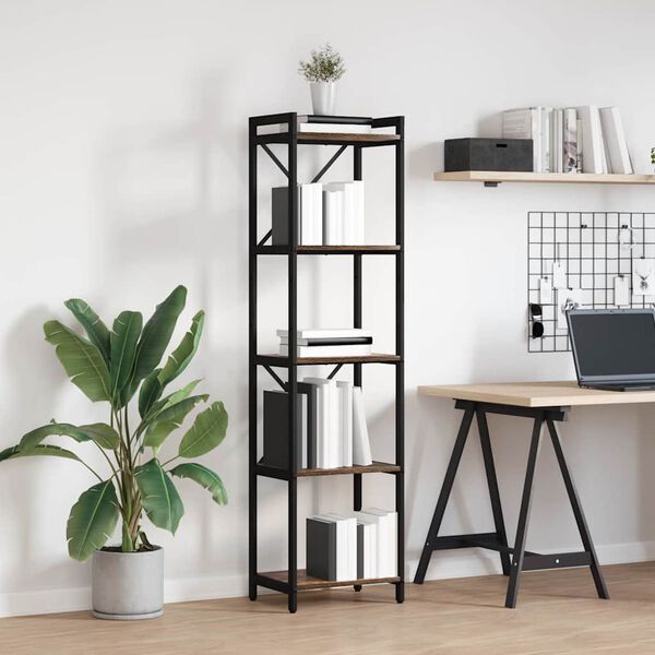 vidaXL Рафт за книги Димян дъб 40 x 30 x 155 см Инженерно дърво