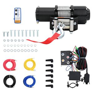 vidaXL Електрическа лебедка, 12 V, 4500 lbs, 2040 кг, с дистанционно