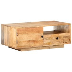 vidaXL Маса за кафе, 90x50x35 см, мангово дърво масив