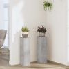 vidaXL Стойки за растения 2 бр бетонно сив 17x17x60 см инженерно дърво