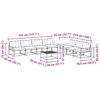 vidaXL Комплект дивани за открито 8 pcs Натурален и Крема