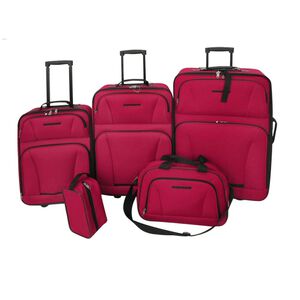 vidaXL Комплект за път, 5 части , цвят червен