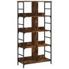 vidaXL Етажерка за книги опушен дъб 78,5x33x153 см инженерно дърво