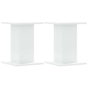 vidaXL Стойки за тонколони 2 бр бели 30x30x40 см инженерно дърво