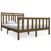 vidaXL Рамка за легло, меденокафява, масивно дърво, 140х190 см