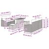 vidaXL Градински Софа Комплект с възглавница 8 pcs Бежов и Светло Сив