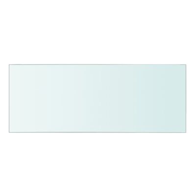 vidaXL Плоча за рафт, прозрачно стъкло, 40 x 15 см