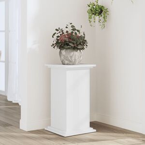 vidaXL Поставка за растения, бяла, 33x33x60 см, инженерно дърво
