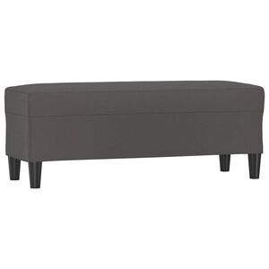 vidaXL Пейка, сива, 100x35x41 см, изкуствена кожа