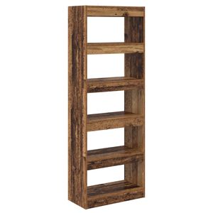 vidaXL Шкаф за книги 5 нива 60 x 30 x 166 см Инженерна дървесина