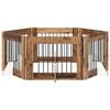 vidaXL Врата за кучета с поставки 6 pcs Старо дърво 80 x 60 cm