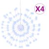 vidaXL Коледни звездни светлини 140 LED 4 бр студено бяло 17 см