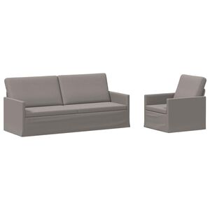 vidaXL Комплект дивани 2 pcs Таупе Текстил