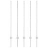 vidaXL Стълб за ограда. 5 pcs Сребрист 120 cm Стомана