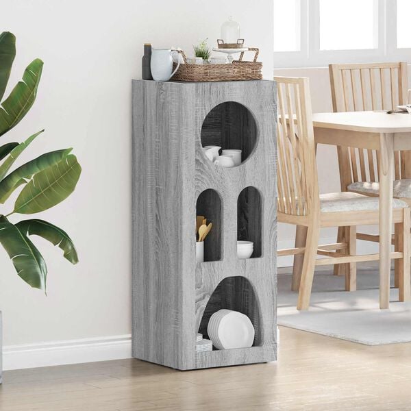 vidaXL Служебен шкаф Сив Сонома 40 x 35 x 100.5 см Инженерно дърво