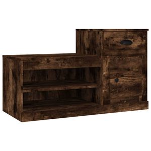 vidaXL Шкаф за обувки, опушен дъб, 100x42x60 см, инженерно дърво