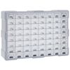 vidaXL Шкаф органайзер с 64 чекмеджета, 52x16x37,5 см