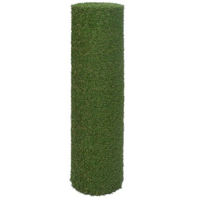 vidaXL Изкуствена трева, 1,5x5 м/20 мм, зелена