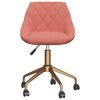 vidaXL Въртящи трапезни столове, 2 бр, розови, кадифе