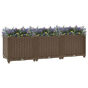 vidaXL Повдигната леха 120x40x38 см, полипропилен