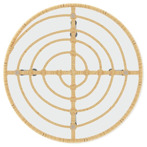 vidaXL Трапезна маса Ø50 см закалено стъкло и стомана