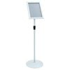 vidaXL Поставка за плакат Сребрист 33 x 33 x 123 см PVC и стомана