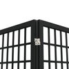 vidaXL Параван за стая, 3 панела, японски стил, 120x170 cм, черен