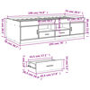 vidaXL Дневно легло с чекмеджета, без матрак, кафяв дъб, 75x190 см