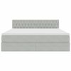 vidaXL Легло с място за съхранение Светлосиво 160 x 200 cm Кадифе