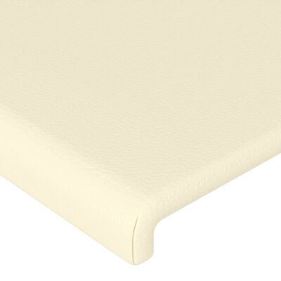 vidaXL Горна табла за легло, кремава, 100x5x78/88 см, изкуствена кожа