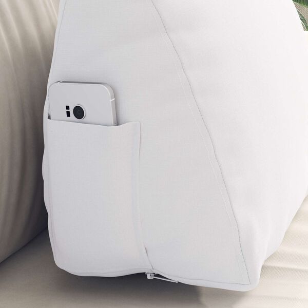 vidaXL Възглавница за гръб Бяло 45 x 20 x 35 см текстил