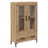 vidaXL Висок шкаф Дъб 69,5 x 31 x 115 см Инженерна дървесина