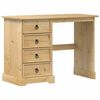 vidaXL Тоалетка Corona, 104x47x75 см, бор масив